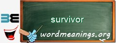 WordMeaning blackboard for survivor